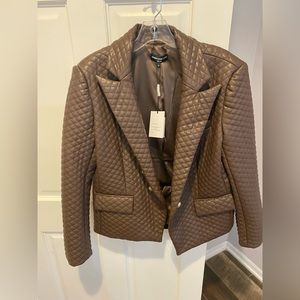 ANGIE VEGAN LEATHER BLAZER / size XL